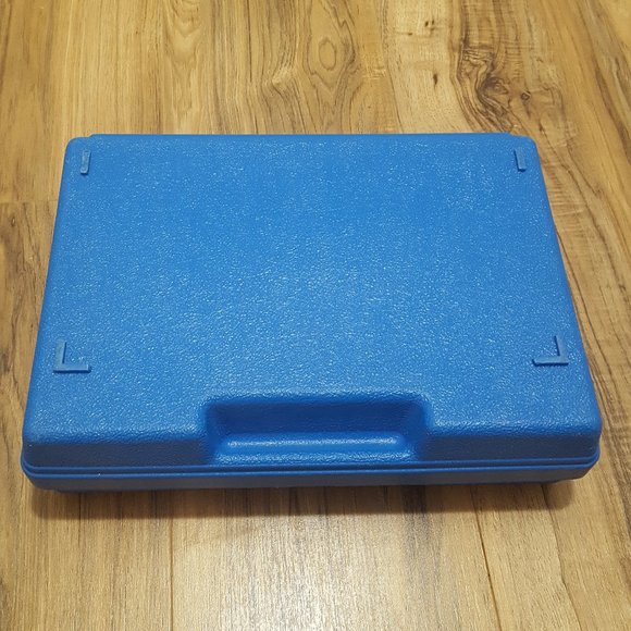 blue textured 80s plastic lego storage box toy carrying case - Picture 2 of 6